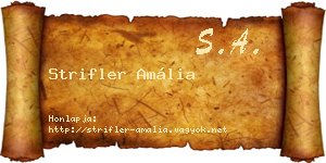 Strifler Amália névjegykártya